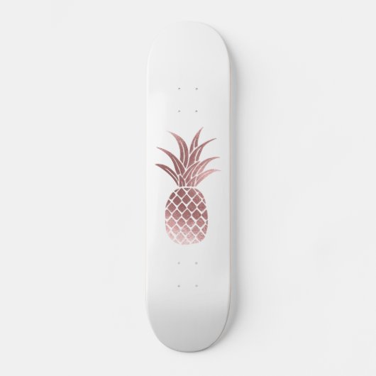 Rose Goud Folie Ananas Skateboard (Voorkant)