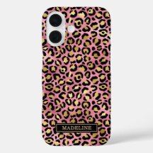Rose Goud Folie Luipaardprint Monogram