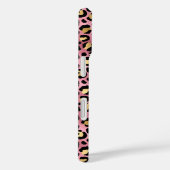 Rose Goud Folie Luipaardprint Monogram Case-Mate iPhone Case (Achterkant / Rechts)