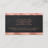 Rose Goud Folie Trim | Leer | Salon Logo Visitekaartje (Achterkant)