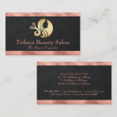Rose Goud Folie Trim | Leer | Salon Logo Visitekaartje (Voorkant / Achterkant)