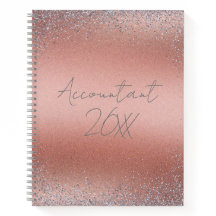 Rose Goud Geborsteld Metaal Glitter Monogram |