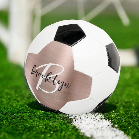 Rose Goud Geborsteld Metaal Monogram Voetbal
