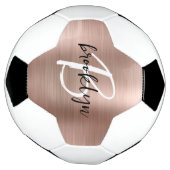 Rose Goud Geborsteld Metaal Monogram Voetbal (Gedraaid)