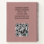 Rose Goud Gepersonaliseerd Logo Zakelijk Notitieboek (Achterkant)
