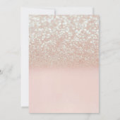 Rose Goud Glitter Bokeh Ombre, Tiara 21e Verjaarda Kaart (Achterkant)