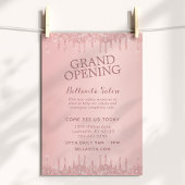 Rose Goud Glitter Druppels Salon Grand Opening Flyer