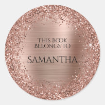 Rose Goud Glitter en Folie Dit Boek Is Van