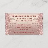 Rose Goud Glitter QR Code Zakelijke Kaarten Voorbe Visitekaartje (Achterkant)