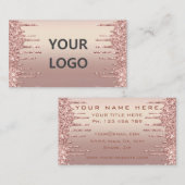 Rose Goud Glitter Visitekaartjes Ontwerp uw eigen (Voorkant / Achterkant)