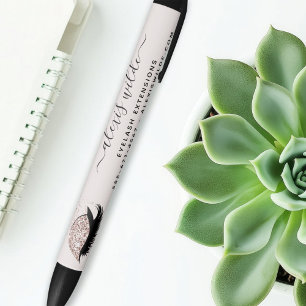 Rose Goud Glitter Wimpers Salon Zakelijke Promotie Zwarte Inkt Pen