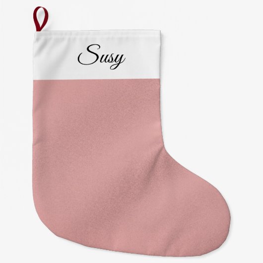 Rosé goud  grote kerstsok (Voorkant)