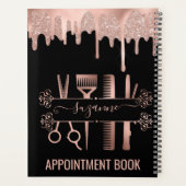 Rose Goud haarstylist Kapsalon Haar Glitter Planner (Achterkant)