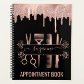 Rose Goud haarstylist Kapsalon Haar Glitter Planner (Voorkant)