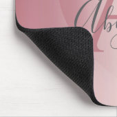 Rose Goud Hart Monogram Muismat (Hoek)