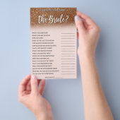 Rose Goud Hoe Goed Ken Je de Bruid Spel Flyer (Hand)