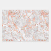 Rose Goud Inpakpapier Plat Vellen Set van 3 (Voorkant)