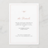 Rose Goud Klassieke Elegantie Script Trouwdetails Informatiekaartje (Voorkant)
