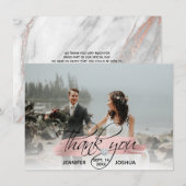 Rose Goud Kwast Streek Trouw Dank Je | FOTO Kaart (Voorkant / Achterkant)