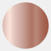 Rose Goud Lege Template, DIY Tekst Kunst Logo Ronde Sticker (Voorkant)