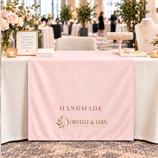 Rose Goud Logo Verkoper Tafel Runner Display Wandkleed