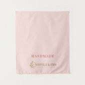 Rose Goud Logo Verkoper Tafel Runner Display Wandkleed (Voorkant)