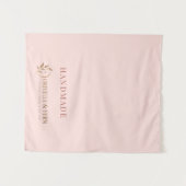 Rose Goud Logo Verkoper Tafel Runner Display Wandkleed (Voorkant (horizontaal))