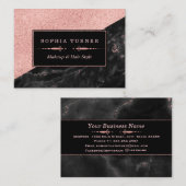 Rose Goud Marmer Visagist Haarstylist Op Maat Klantenkaartje (Voorkant / Achterkant)