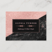 Rose Goud Marmer Visagist Haarstylist Op Maat Klantenkaartje (Voorkant)