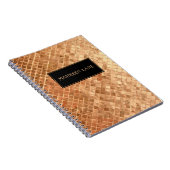 Rose Goud Metaal Look Aanpasbaar Notitieboek (Rechterzijde)