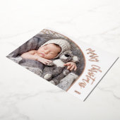 Rose Goud Prettig Kerstmanuscript Folie Feestdagenkaart (Gedraaid)