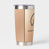 Rosé goud | Red Color Real Estate Geïsoleerde Drinkbeker (Rechts)