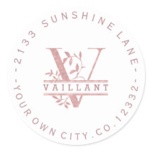 Rose Goud Split Aangepast Monogram T U W Y X Z Wit