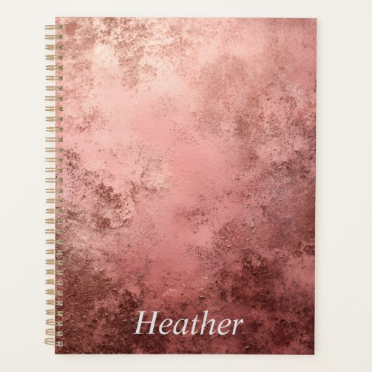 Rose Goud Textuur Achtergrond Planner (Voorkant)