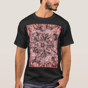 Rose Goud Textuur Mandala Sierlijke Tekening T-shirt