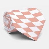 Rose Goud Trouwcollectie Geruit    Stropdas (Opgerold)