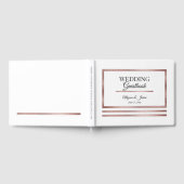 Rosé goud | White Modern Simple Elegant Wedding Gastenboek (Volledig)