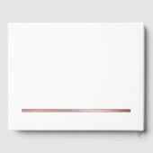 Rosé goud | White Modern Simple Elegant Wedding Gastenboek (Achterkant)