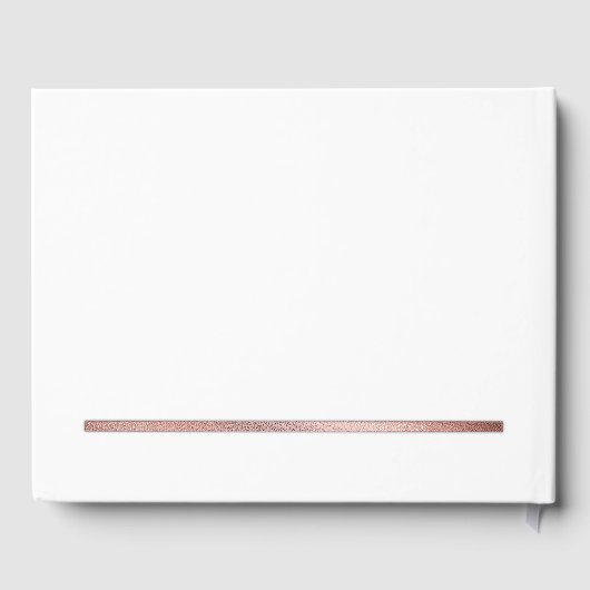 Rosé goud | White Modern Simple Elegant Wedding Gastenboek (Achterkant)