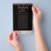 Rose Goud Wimper Extensies Schoonheidssalon Flyer (Hand)