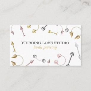 Rose Goud Zilveren Lichaams Sieraden Piercings Visitekaartje