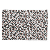 Rose goud zwart luipaard print cheetah trendy kussensloop (Achterkant-Links)