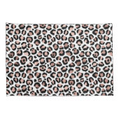 Rose goud zwart luipaard print cheetah trendy kussensloop (Achterkant-Rechts)