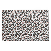 Rose goud zwart luipaard print cheetah trendy kussensloop (Voorkant-Rechts)