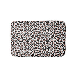 Rose goud zwart luipaardprint jachtluipaard trendy badmat