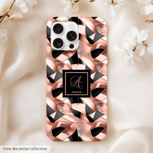Rose Goud Zwarte iPhone Hoes 13 Modern Lux Maatwer