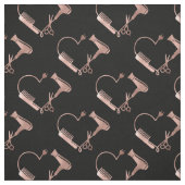 Rose Gouden Schaar Kapsalon Hart Stof (Swatch)