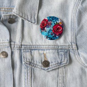 Rose Graffiti Urban Streetwear  Ronde Button 5,7 Cm