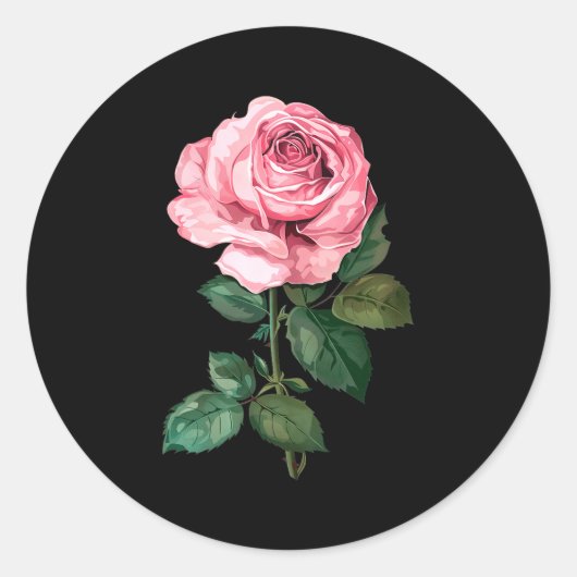 Rose Graphic Premium Tri-blend Ronde Sticker (Voorkant)