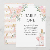 Rosé hele dag Vrijgezellenfeest tafel Kaart (Voorkant / Achterkant)